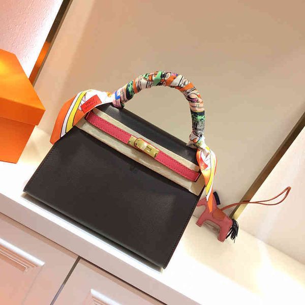 

designer handbag herme color leather blocking palm print second generation kelys bag 20cm25cm gold buckle single shoulder diagonal bag