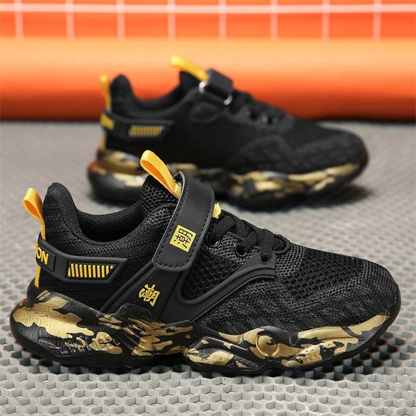 

sneakers children boys breathable mesh shoes kids sports and running sneakers school tennis size 2839# 510y black white green 220909, Black;red
