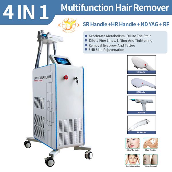 

ipl machine 4in1 laser hair removal elight opt hr nd yag lazer tattoo remova machine