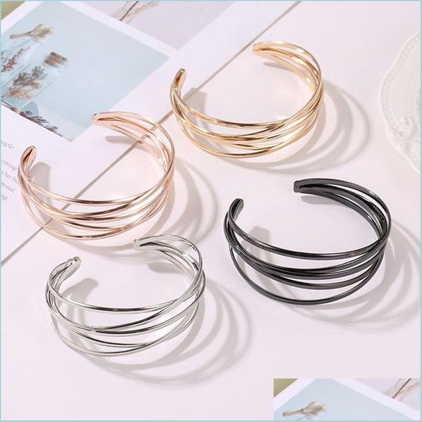 

cuff trendy sier gold adjustable bangle bracelet womens luxury designer wholesale cuff fashion jewelry gift b1213 drop delivery 2021 dhppc, White