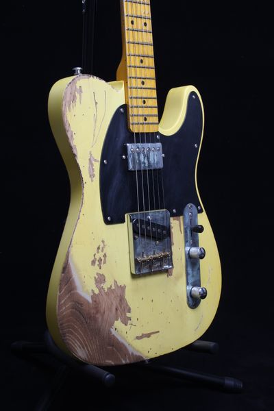 

handmade relic tl electric guitar with alder body maple neck electric guitar