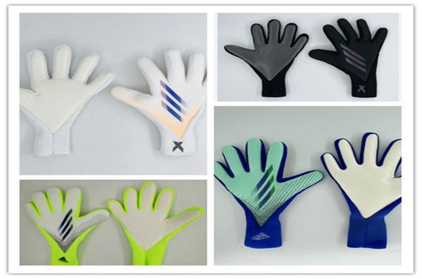 

a17 adults goalkeeper gloves soccer football doorman goalie luvas whole, Black