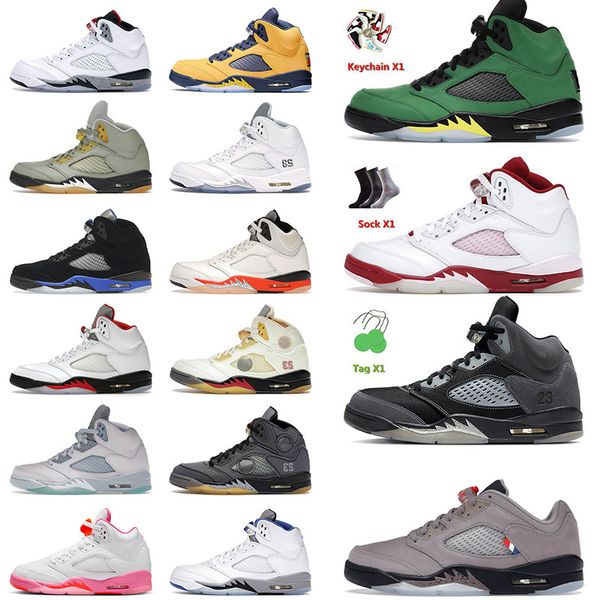 

new jumpman 5 5s v men basketball shoes se oregon valentines day psgs low black muslin raging bull stealth metallic gold mens women trainers, White;red