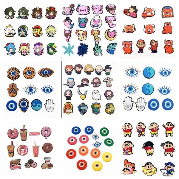 

shoe parts accessories product set 50pc game charms decoration for croc jbz/ wristbands kids party xmas 220909, White;pink