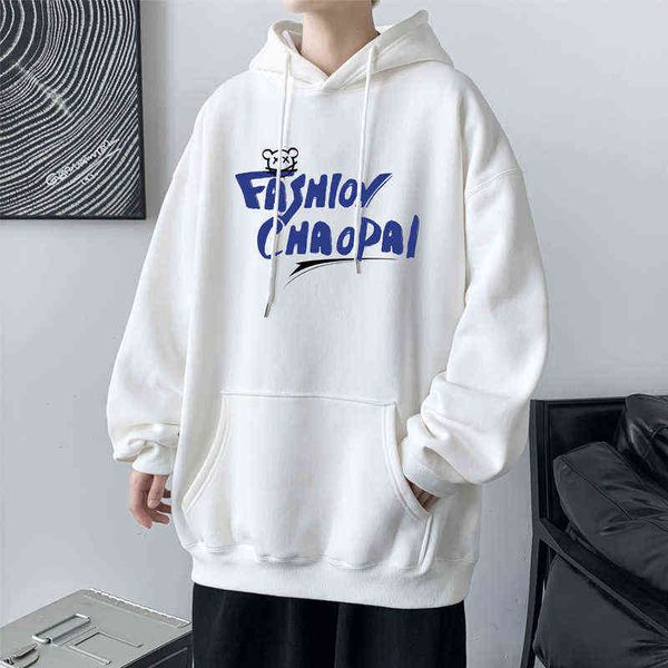

men's hoodies sweatshirts 2022 autumn new men's sweater trend versatile coat wy275p38, Black