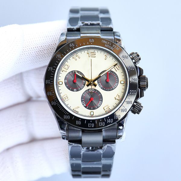

mens watches automatic imported mechanical movement wristwatch sapphire wristwatches 40mm black all-steel strap fashion watch, Slivery;brown