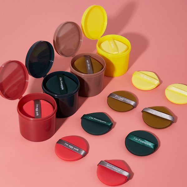 

7 pack fashion makeup applicators pad with package box wholesale cosmetic tools beauty powder puff