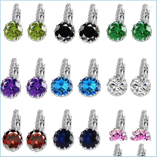 

hoop huggie hoop hie luxury genuine jexxi colorf cubic zirconia cz diamond earrings for women fashion jewelry accessorieshoop hieh dhaur, Golden;silver