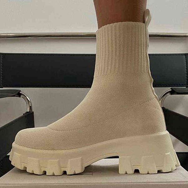 

women boots 2022 platform boots for autumn winter shoes slip on platform shoe women ankle boots white heels short botas mujer, Black