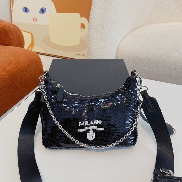 

new sequins sale 3 piece man womens luxurys designers bags handbags hobo purses lady handbag crossbody shoulder channel totes fashion wallet