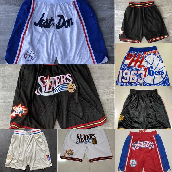 

basketball shorts pocket philadelphia''76ers''men throwback, Black