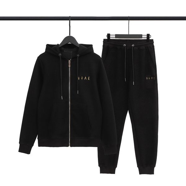 

2022 men jacket casual solid color designer men's tracksuits set letter splicing printing sweatsuit01, Gray