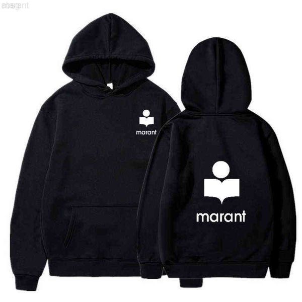 

hoodies brand marant hooded men women sweatshirt long sleeve hoodies pullover autumn hoodie sports fitness sudadera hombre, Black
