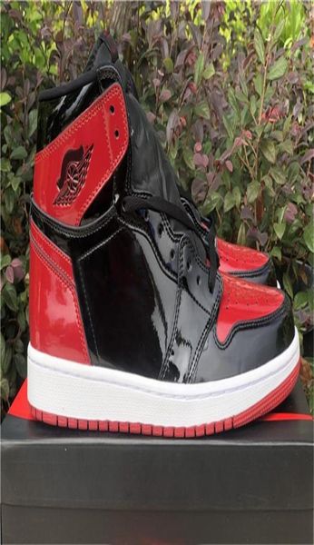 

1 high og bred patent men basketball shoes 1s blackwhitevarsity