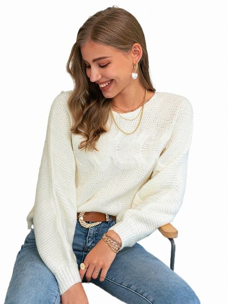 

women's sweaters simplee dolman sleeve cable knit sweater q9oh#, White;black