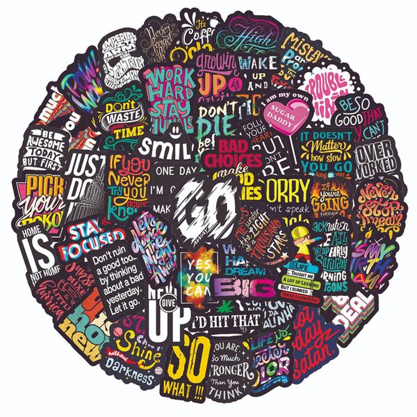 

50pcs vibrant struggle sign slogan stickers graffiti stickers for diy lapskateboard motorcycle decals