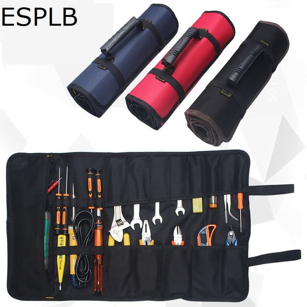 

s packagingtool esplb tool bag large wrench roll up portable pouch bag 22 pockets kit for electricians mechanics not includin...