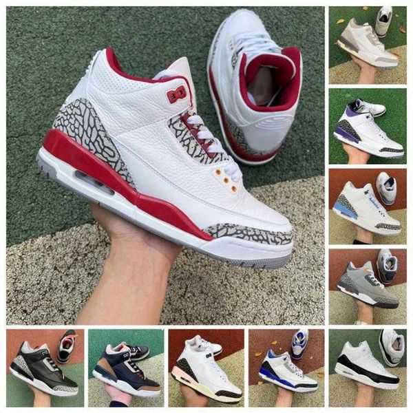 

jumpman 3 3s men basketball shoes desert elephant kumquat cardinal red cement black dark iris cool grey cat a ma maniere pine green unc206f
