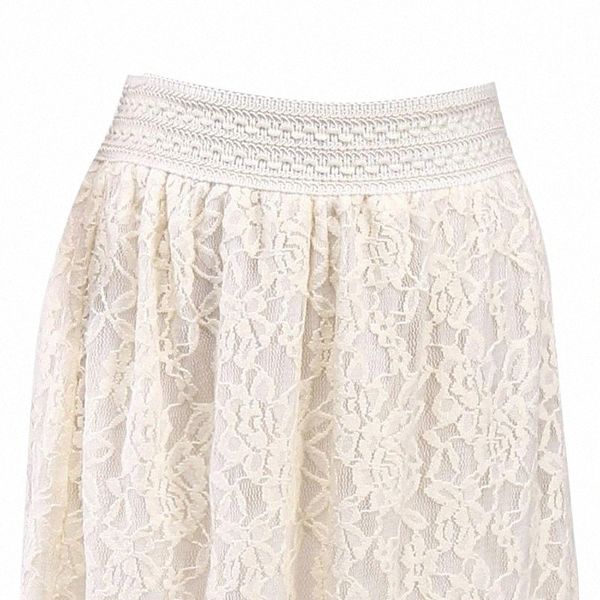 

skirts skirts good quality 2022 autumn fashion womens lace skirt double layer elastic high waist elegant ladies maxi long wild r3on#, Black