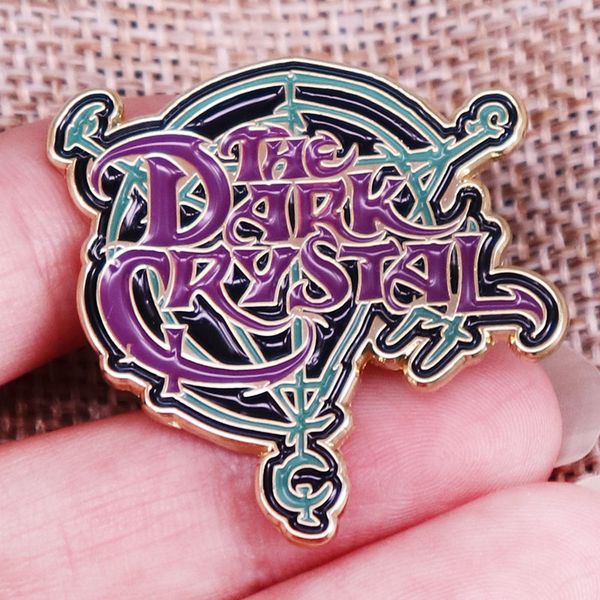 

other fashion accessories dark fantasy film dark x crystal logo enamel pin badge brooch backpack decoration jewelry, Silver