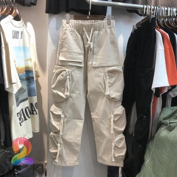 

men's pants men's pants high street travis scotrousers multi-pocket casual overalls oversize women's c3jx#, Black