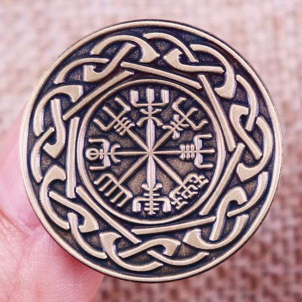 

other fashion accessories viking and norse symbols enamel pin mythology signs badge brooch backpack decoration jewelry, Silver