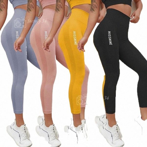 

women's leggings women's leggings women seamless high waist tights medium compression pants fitness workout sport knit 91kv#, Black