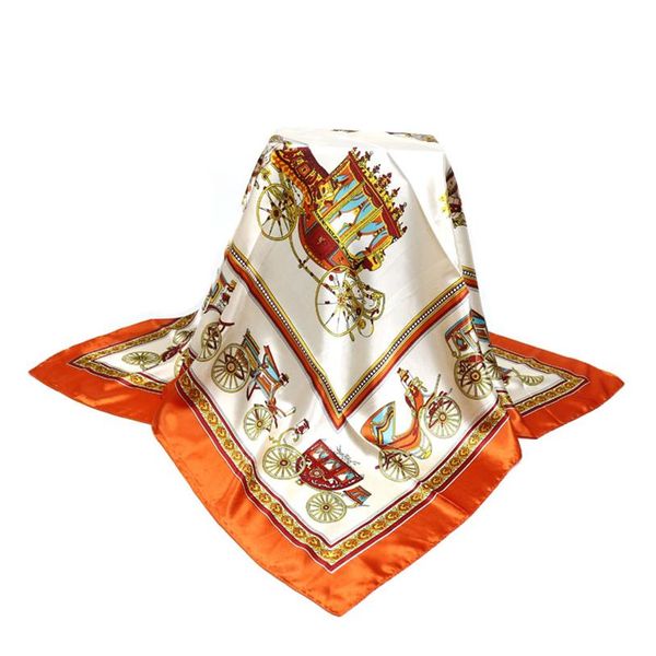 

whole-90 90cm whole big size women satin square scarf polyester silk scarves flower shawl hijab fashion sunscreen shawls242g, Blue;gray