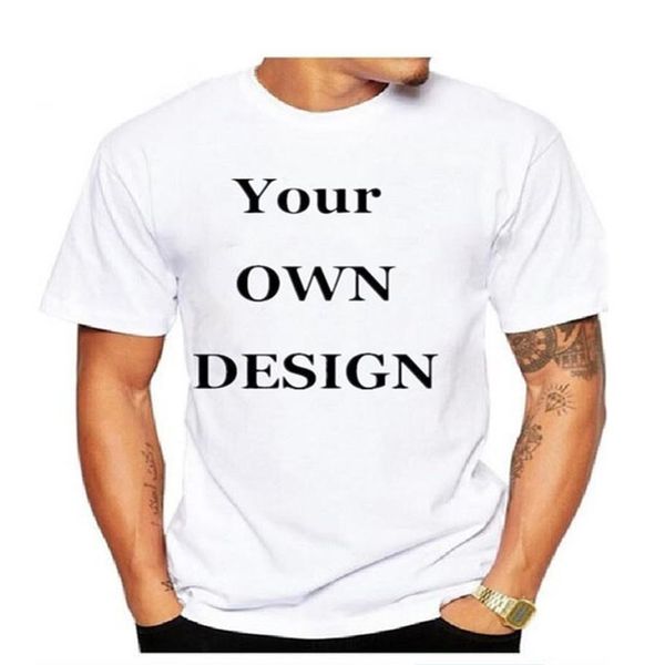 

2019 your own design brand logo picture white custom men and women t-shirt plus size t shirt men clothing t010267s, White;black