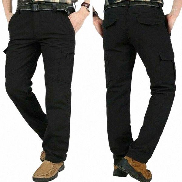 

men's pants men work multi-pockets cargo pants climbing hiking quick dry for outdoor summer xrq881 r4x7#, Black
