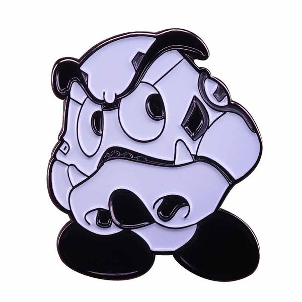 

goomba stormtrooper wars badge cute game pins funny jackets backpack decor, Blue
