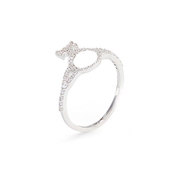 

diamond rings cluster saturn shaped ring for women silver rose gold plated fashion designer jewelry girls charming finger accessories w263j, Golden;silver
