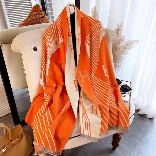 

design female autumn and students thickened warm shawl lovely young girl scarf, Blue;gray