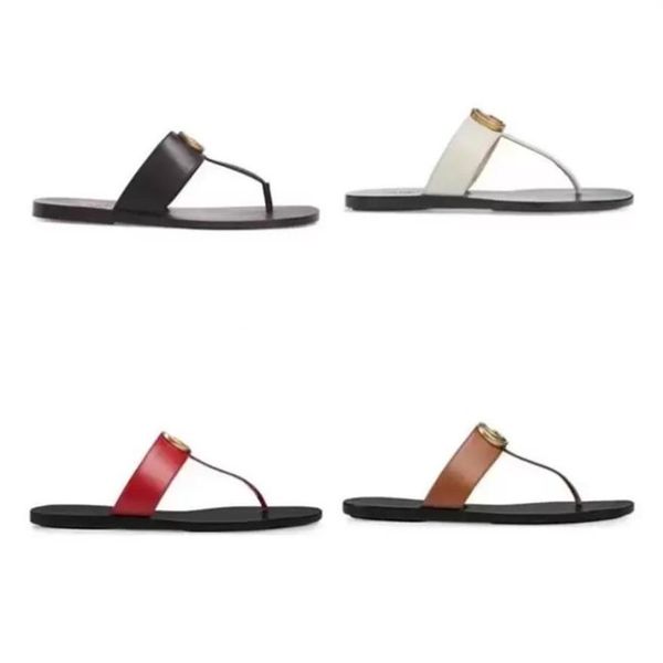

designer slides summer sandals fashion men beach indoor flat flip flops luxury leather lady women shoes ladies slippers size 35-45231e216n, Black