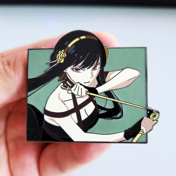 

spyfamily metal badge pin backpack lapel animation gift, Gray