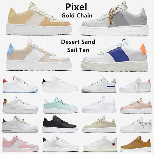 

2021 pixel gold chain low mens running shoes desert sand fresh silver salmon heel sail tan snake platform black white leopard tie dye men