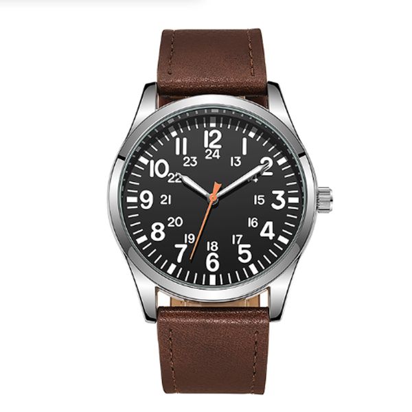 

men's watch multi-functional design fully automatic mechanical movement 316 fine steel case imported calfskin watchband size 43mm 13mm, Slivery;brown
