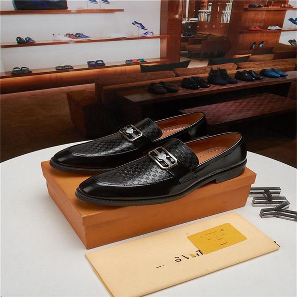 

2022 designer handmade fashion shoes luxury wedding party genuine leather green derby brogue dress shoes men footwear219p, Black