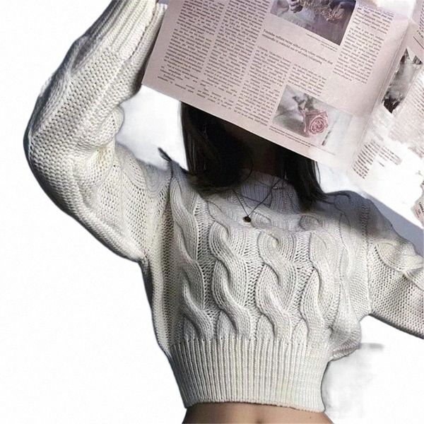 

women's sweaters women's sweaters classic women long sleeve loose knitted twist sweater fashion warm solid color pullovers crop f, White;black