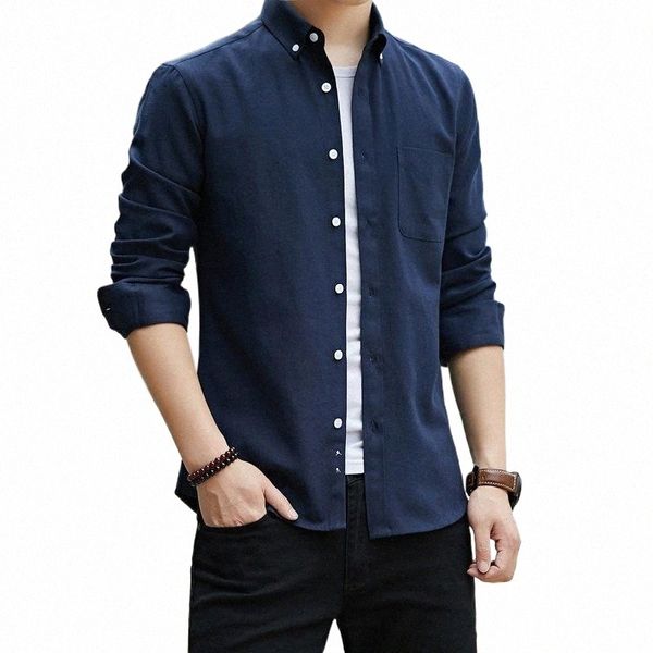 

men's casual shirts men's casual shirts spring slim solid oxford long sleeve full button thin turn down collar comfy clothing over, White;black