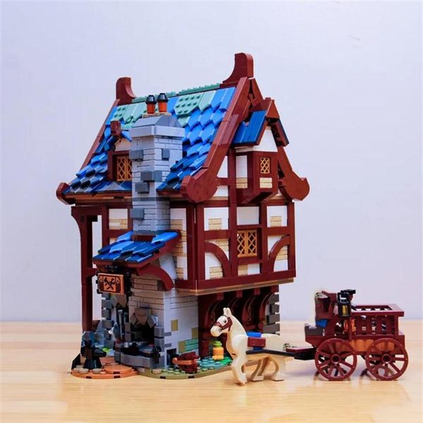 

lepin 99909 creator expert series medieval blacksmith building block 2164pcs bricks toys gift for children 21325 model kit2454259k