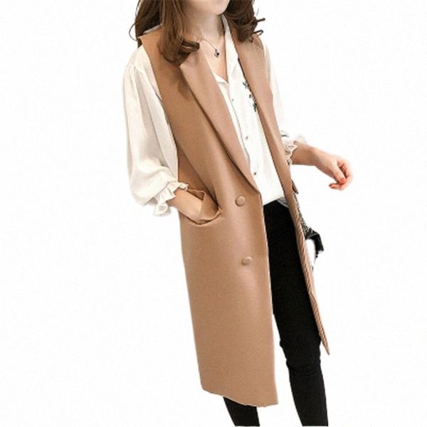 

women's vests long sleeveless blazer vest women elegant office lady black casual long vest female plus size ladies waistcoat women pz26, Black;white