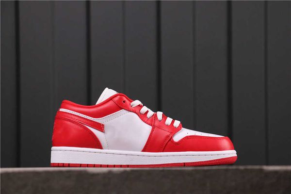 

jumpman 1 low cut gym red basketball shoes sport shoe with box