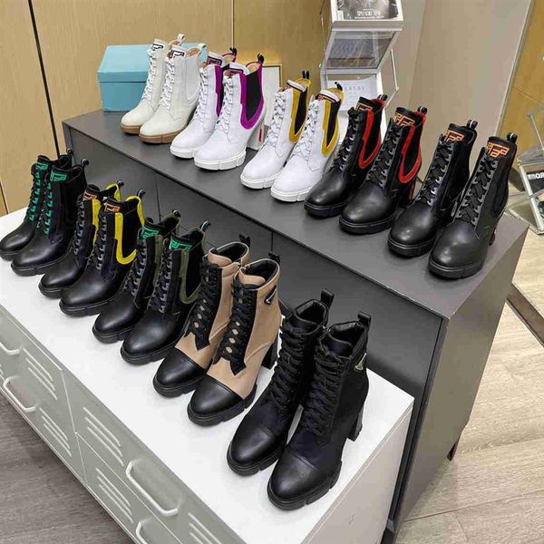 

martin short boots christmas present 100% cowhide belt buckle metal women shoes thick heels leather designer high heeled fashion diamon274o, Black