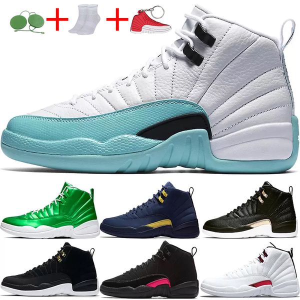 

wholesale men basketball shoes 12 12s mens bulls dark grey fiba game royal indigo international flight michigan reptile reverse taxi twist