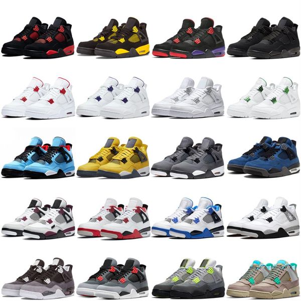 

4 air jumpman 4s basketball shoes designer men women black cat shimmer infrared white oreo purple metall mens womens sport shoe jorda j319o