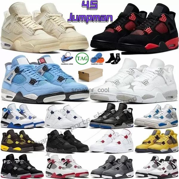 

with jorda 4 jumpman basketball shoes for mens womens jorden 4s iv red blue thunder j4 seafoam cactus jack jorden4s trainers military217s, Black