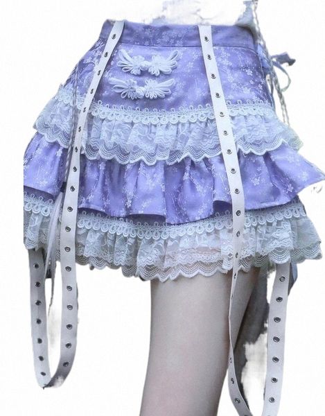 

skirts skirts blood supply original design dobby lace patch mini cake skirt a-line sashes purple punk sweet girls light lolita skirtskirts i, Black