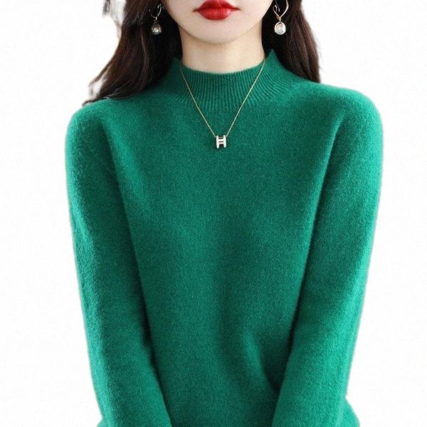 

women's sweaters women's sweaters 100% wool knitting pullovers women 2022 winter autumn full sleeve jumpers woolen female multiple, White;black
