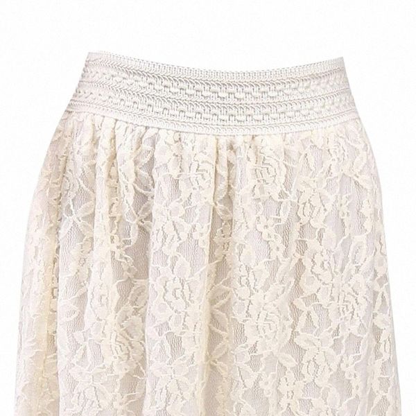 

skirts skirts good quality 2022 autumn fashion womens lace skirt double layer elastic high waist elegant ladies maxi long wild h6ol#, Black